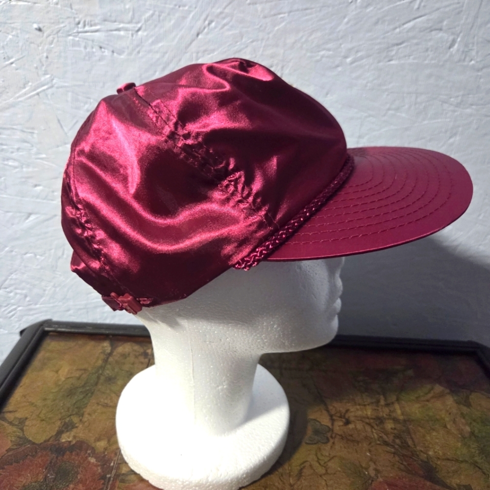 Vintage 80s/90s Purple Satin Otto Cap
